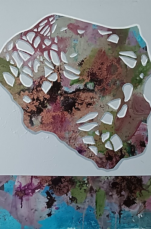 Afloat iii - Mixed Media on Canvas - 73cm x 63cm - 2025