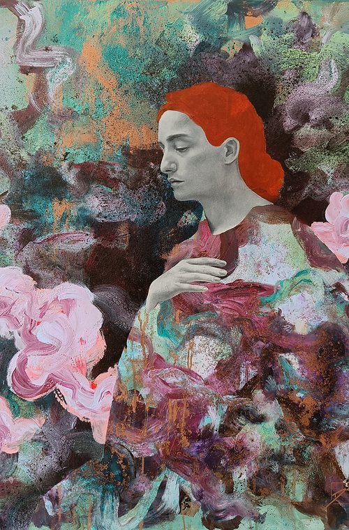 Dreams Adrift - Mixed Media on Canvas - 103cm x 83cm - 2025