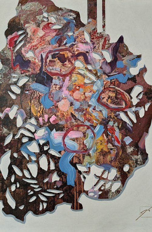Henrietta Marie's Mind - Mixed Media on Canvas - 93cm x 73cm - 2025